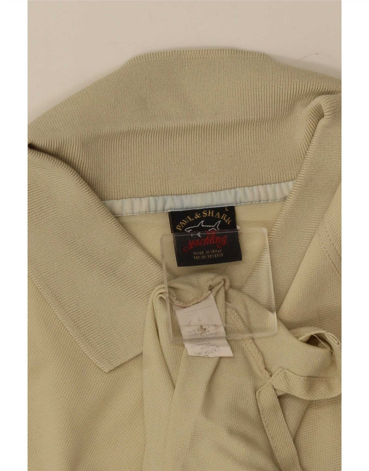 Polo da uomo Paul & Shark grande in cotone beige