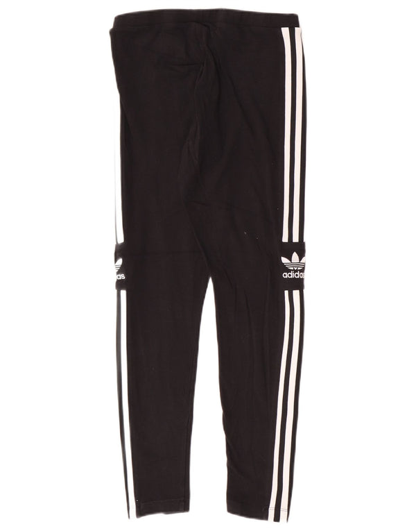 Leggings grafici da donna Adidas UK 12 cotone medio nero