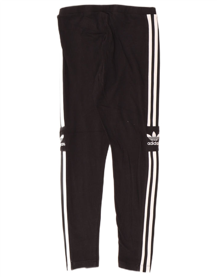 Leggings grafici da donna Adidas UK 12 cotone medio nero