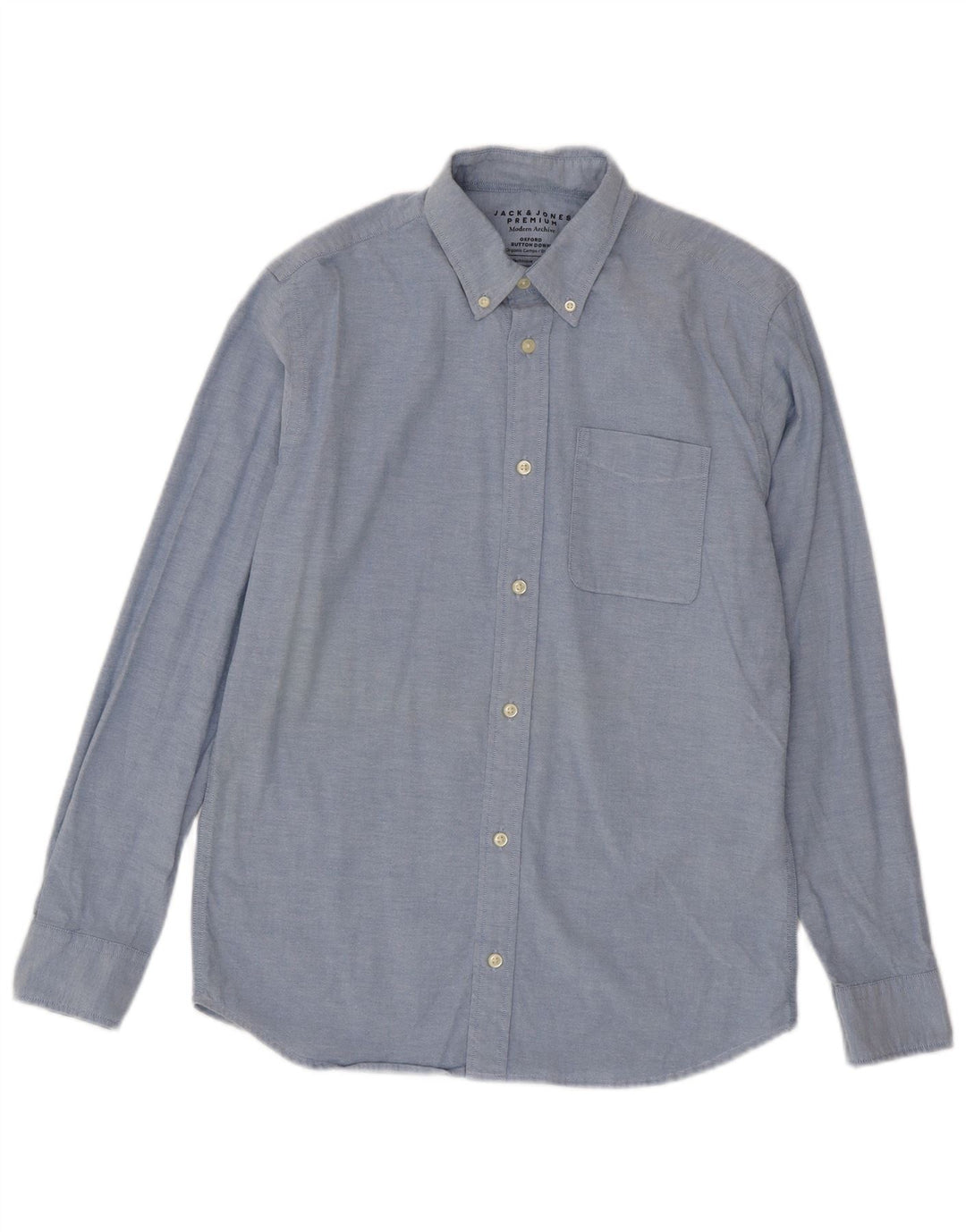 Camicia da uomo Jack & Jones in cotone blu medio