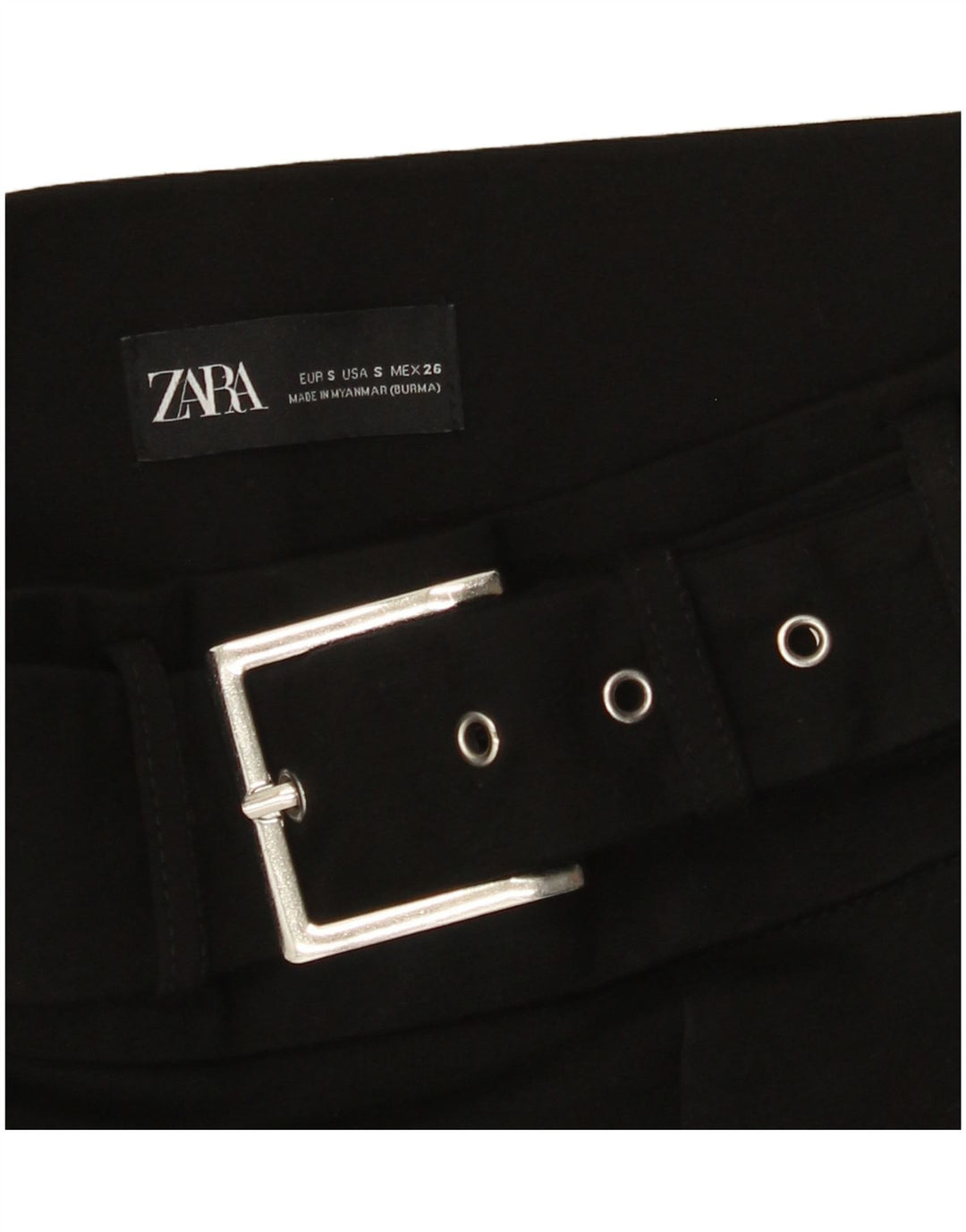 Pantaloni chino slim da donna ZARA piccoli W26 L27 neri
