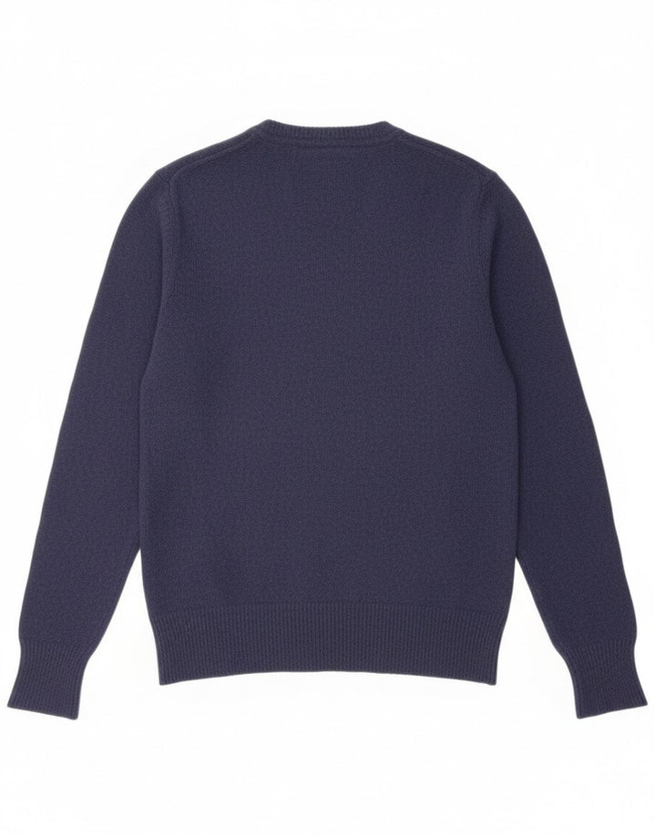 Maglione maglione girocollo da uomo Superdry in lana blu navy media