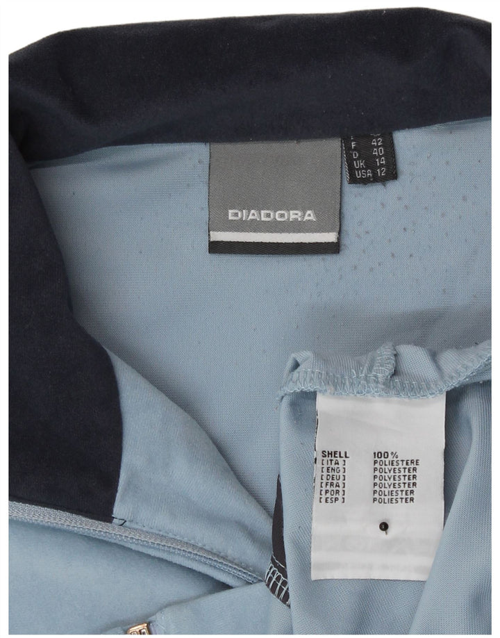 Giacca da tuta da donna Diadora UK 14 Large Blu Colourblock Poliestere