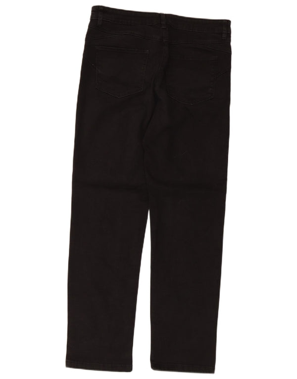 Pantaloni casual dritti da donna Marks & Spencer UK 14 Large W32 L28 Neri