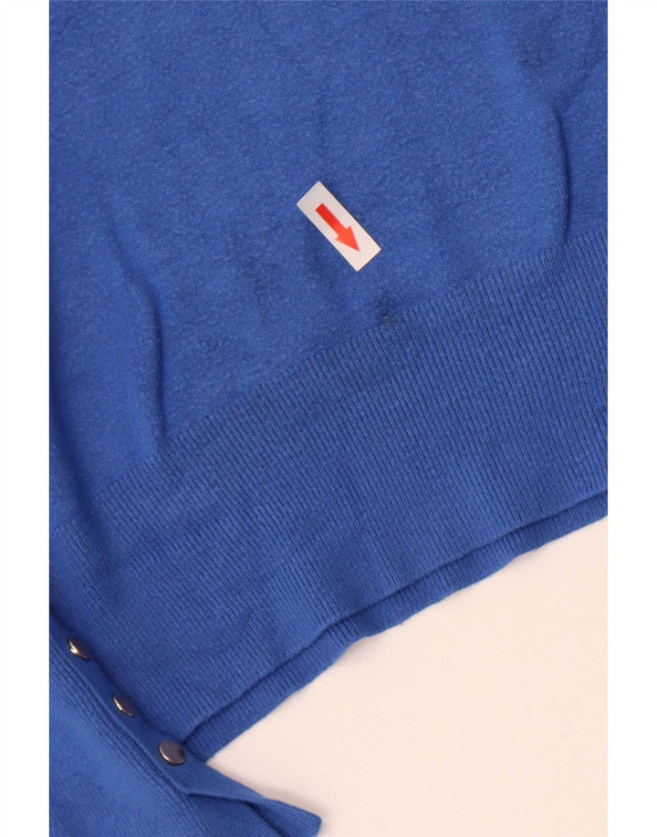 Maglione Zara da donna con scollo a barca UK 12 Viscosa blu medio