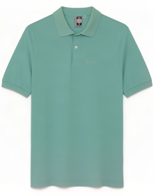 Polo da uomo Lotto piccola in cotone turchese