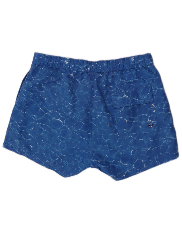 Pantaloncini da bagno da uomo Best Company, poliestere tie dye, blu medio