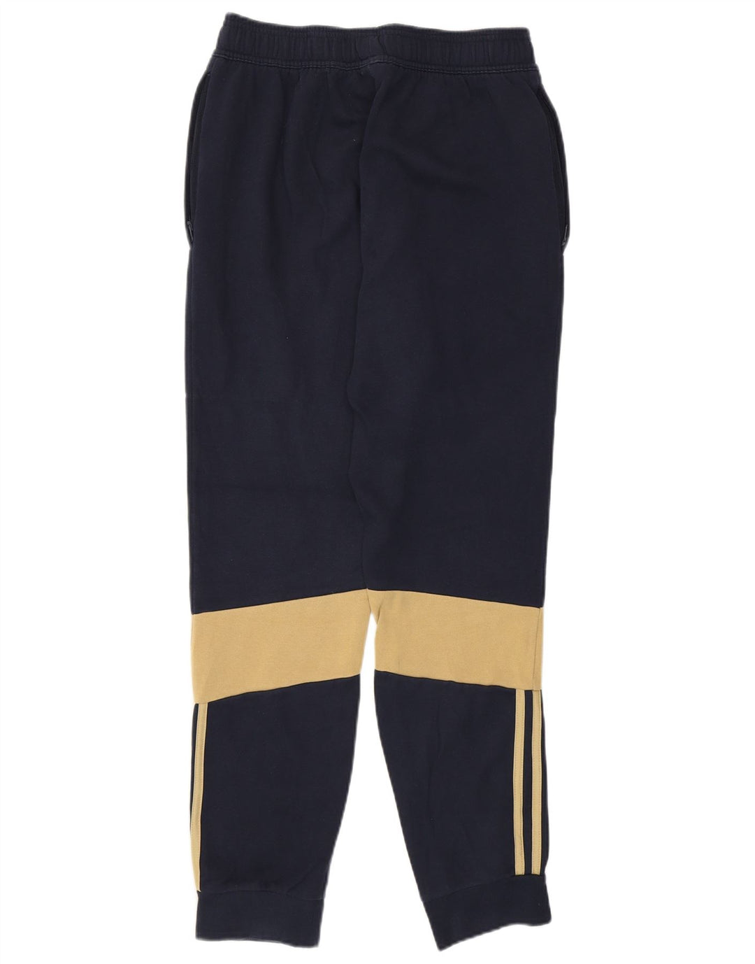 Pantaloni da tuta da uomo ADIDAS Joggers piccoli in cotone color block blu navy