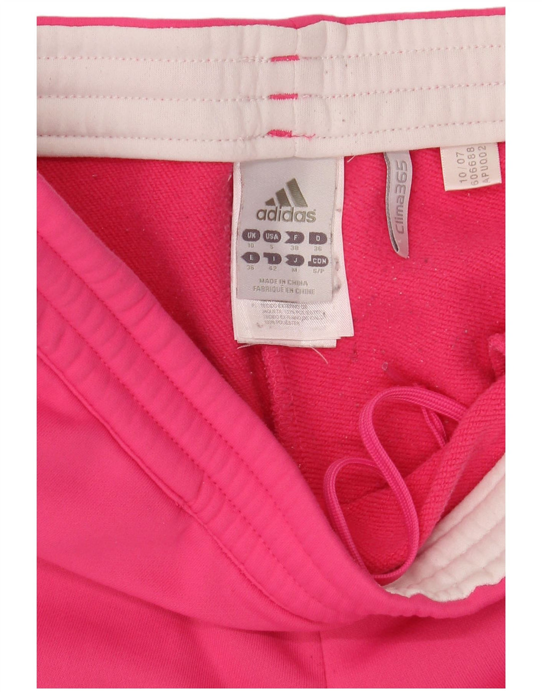 Pantaloni da tuta dritti da donna Adidas UK 10 Small Rosa Poliestere