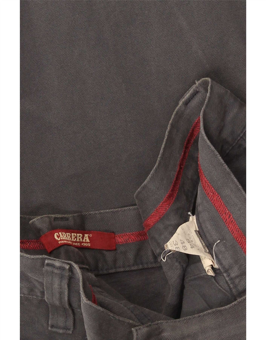 Pantaloni cargo dritti da uomo Carrera W38 L31 cotone grigio