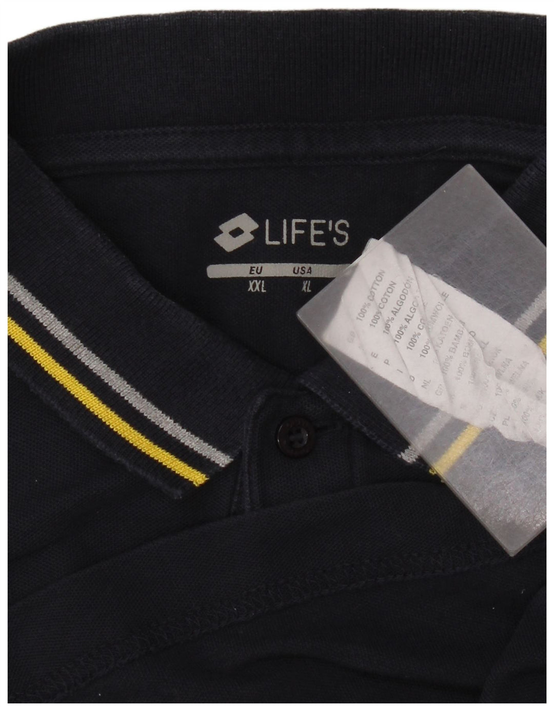 Polo da uomo Lotto XL in cotone blu navy