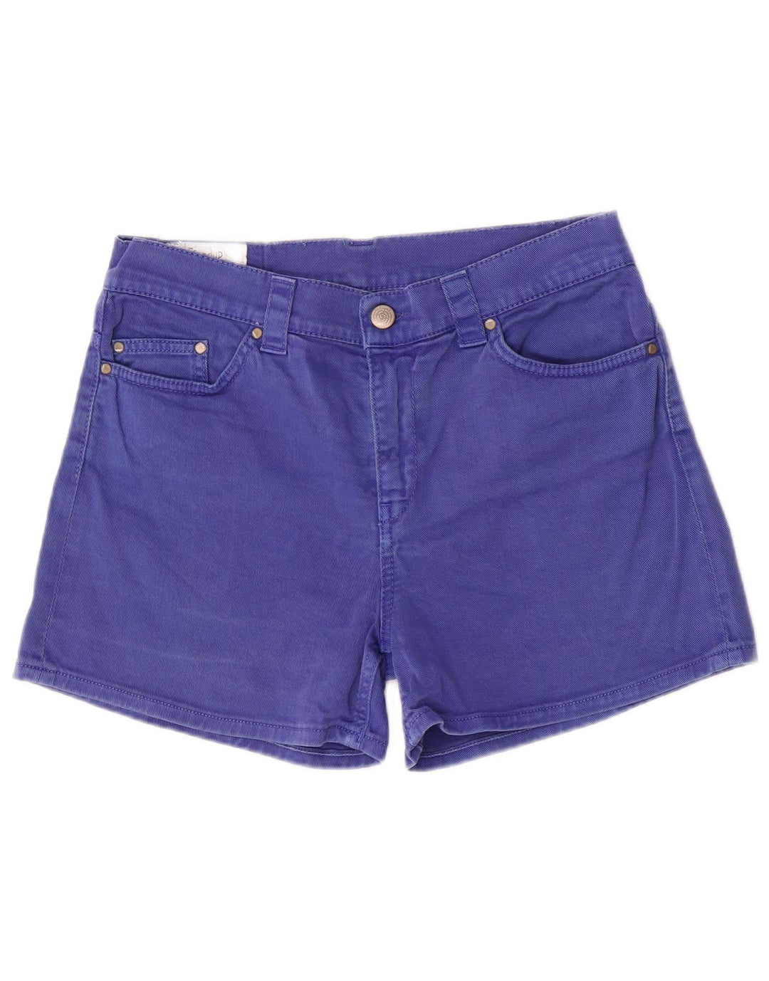Dondup Pantaloncini di jeans vestibilità regolare da donna UK 12 medi W29 cotone blu