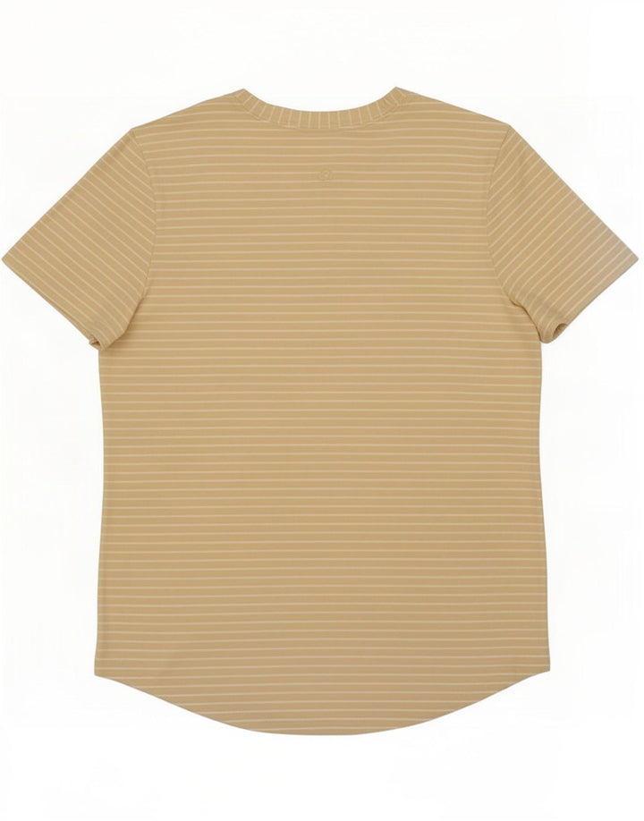 T-shirt da donna Lululemon Top UK 12 a righe beige medio