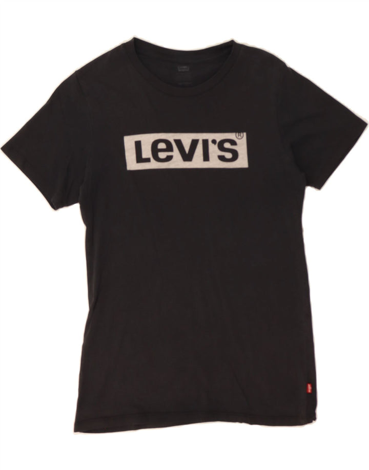 LEVI'S Womens Graphic T-Shirt Top UK 2 2XS Black Vintage Levi's and Second-Hand Levi's from Messina Hembry 