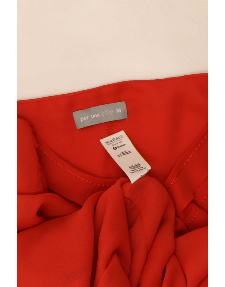 Abito tubino senza maniche Marks & Spencer Per Una da donna UK 16 Large Rosso