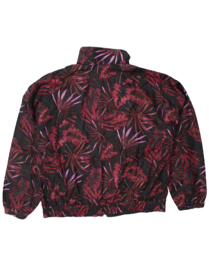 Giubbotto bomber oversize da donna R&R UK 14/16 Grande motivo floreale multicolore