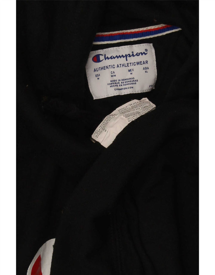 Maglione con cappuccio grafico da uomo Champion, poliestere nero medio