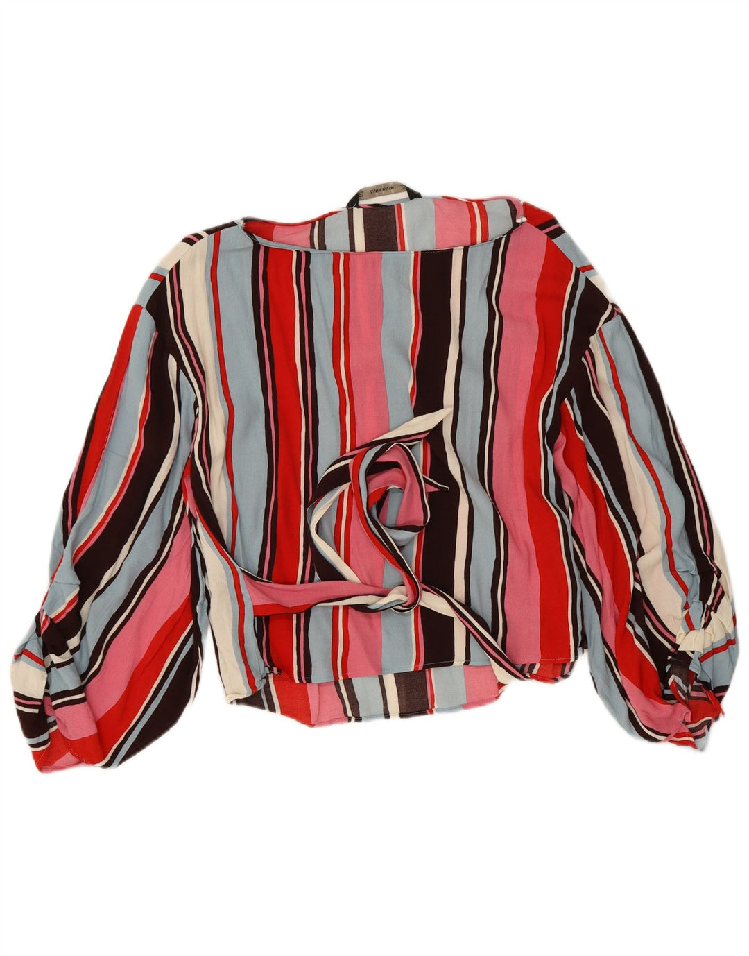 Top corto a maniche lunghe da donna Zara, taglia UK 14, a righe multicolori medie