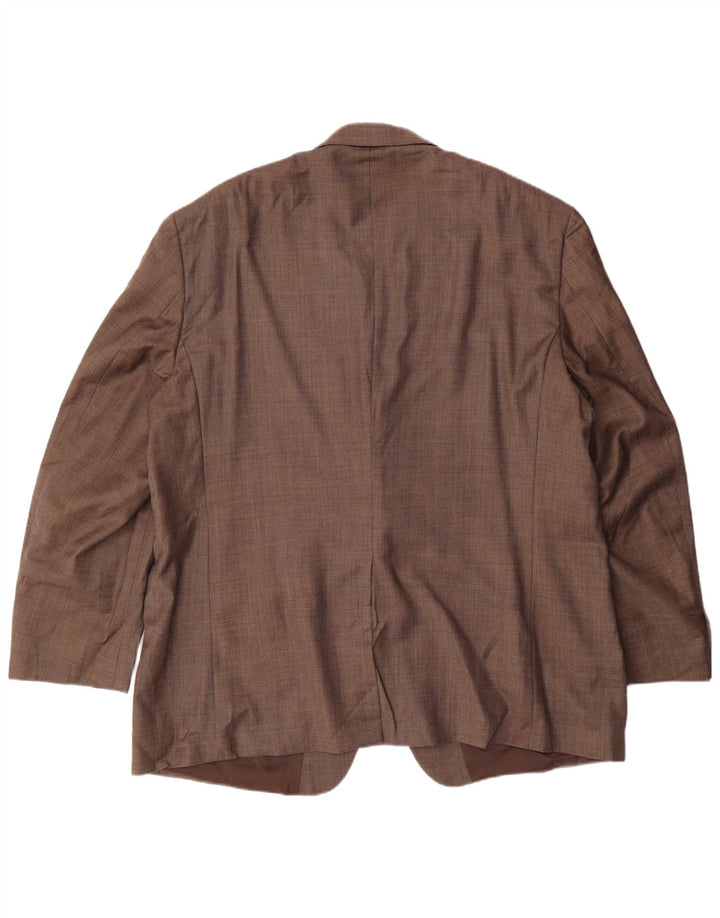 CHAPS Mens 2 Button Blazer Jacket UK 48 4XL Brown Wool