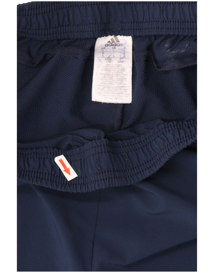 Pantaloncini sportivi Adidas Climalite da uomo di grandi dimensioni in poliestere blu navy