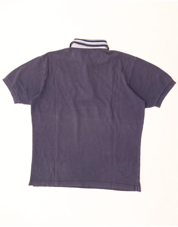 Polo da uomo Brooksfield IT 52 Large in cotone blu navy