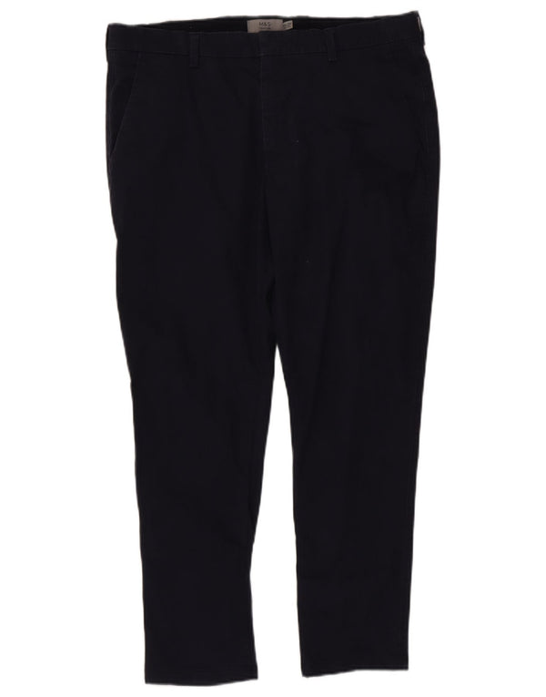 Pantaloni chino skinny da uomo Marks & Spencer W34 L27 cotone blu navy