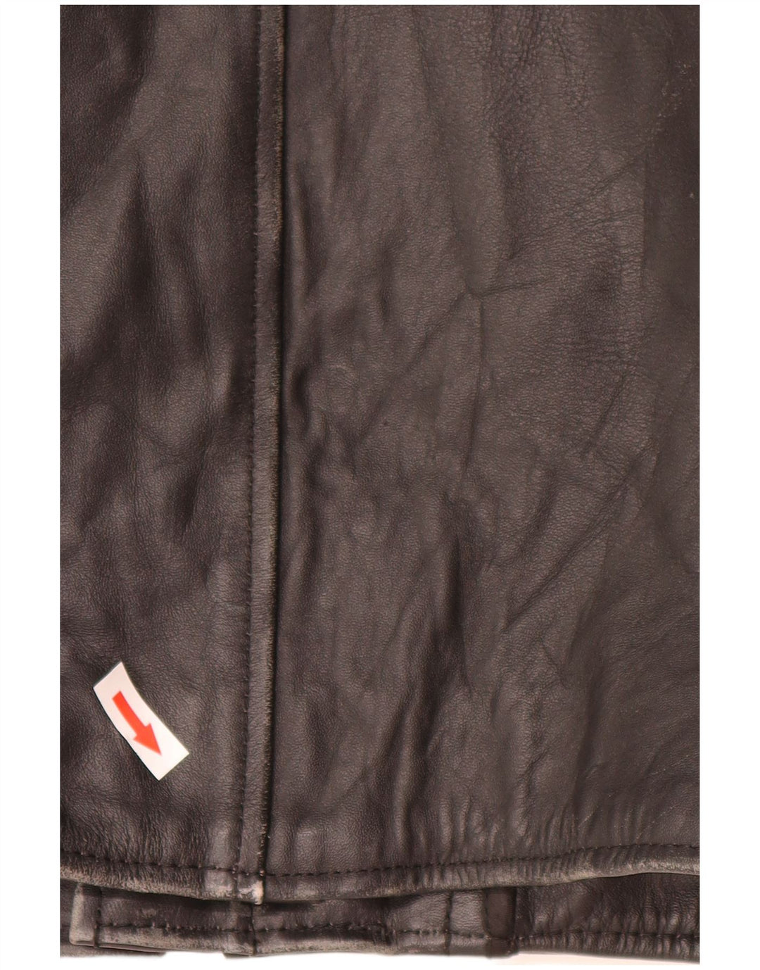 Giacca in pelle vintage da uomo UK 44 2XL Pelle nera