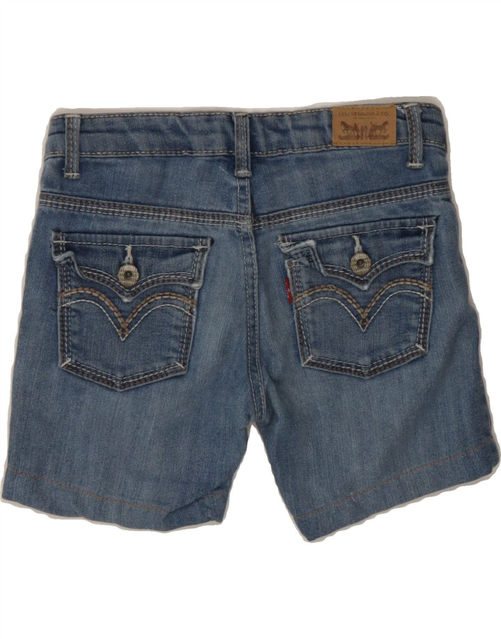 LEVI'S Girls Denim Shorts 6-7 Years W24 Blue Cotton Vintage Levi's and Second-Hand Levi's from Messina Hembry 