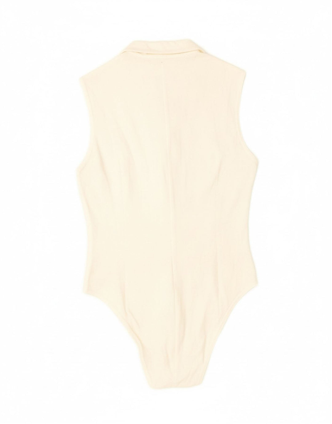 VINTAGE Womens Bodysuit IT 44 Medium Off White Cotton Vintage Vintage and Second-Hand Vintage from Messina Hembry 