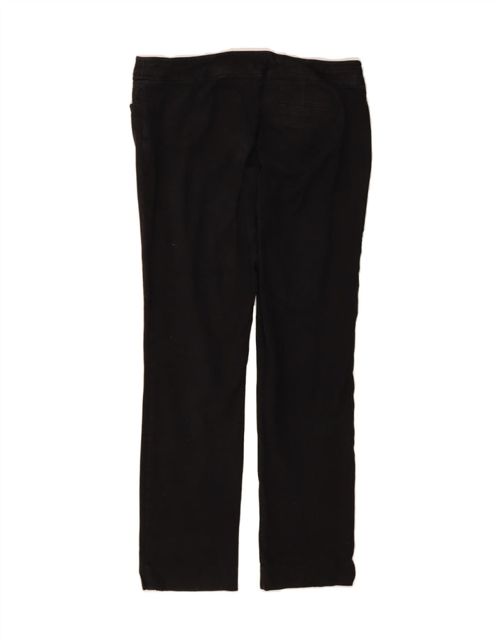 CHAPS Womens Straight Casual Trousers US 8 Medium W30 L28  Black Cotton Vintage Chaps and Second-Hand Chaps from Messina Hembry 