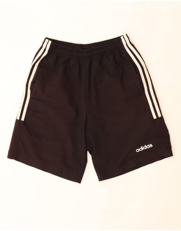 Pantaloncini sportivi Adidas da uomo piccoli in poliestere nero
