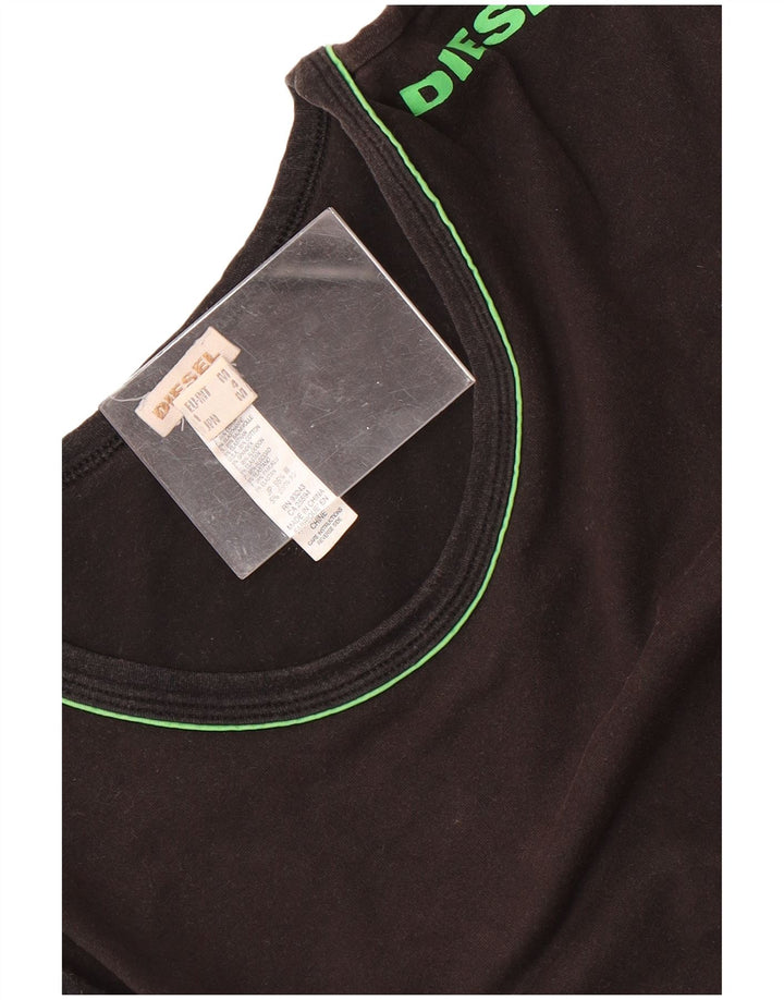 T-shirt da uomo Diesel Top in cotone nero medio