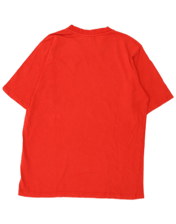 T-shirt grafica da uomo Adidas Top in cotone rosso medio