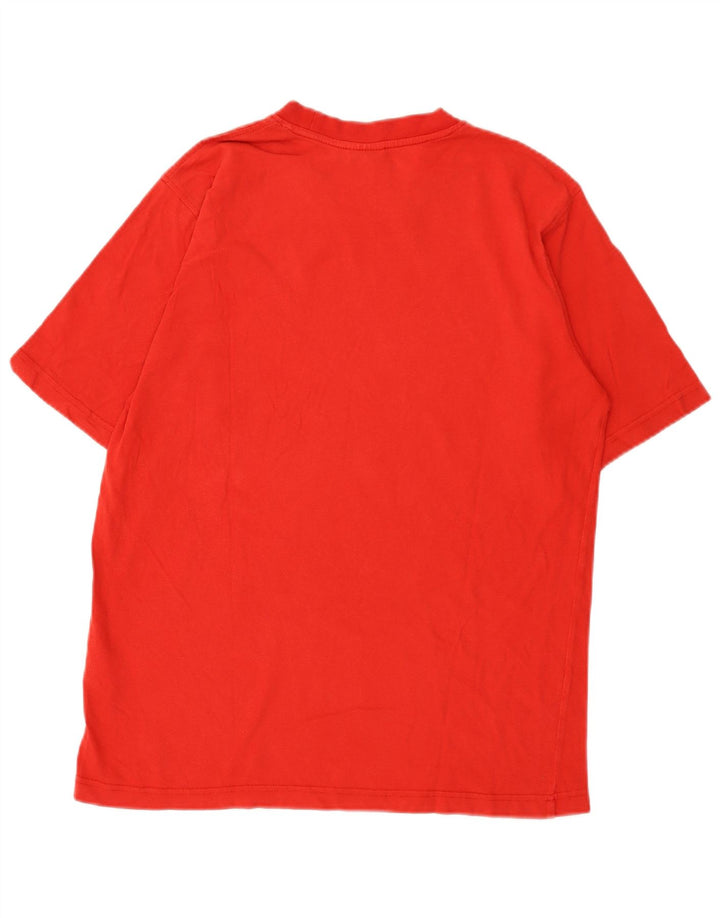 T-shirt grafica da uomo Adidas Top in cotone rosso medio
