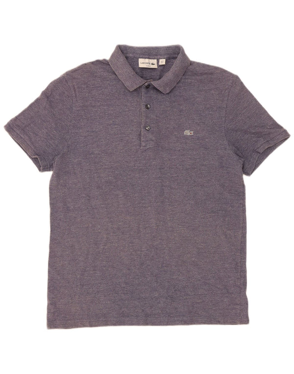 Lacoste Mens Slim Fit Polo Shirt Size 5 Large Blue Flecked
