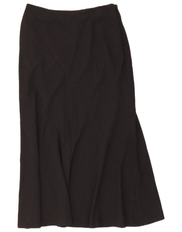 Gonna longuette a vita alta da donna Marks & Spencer UK 12 media W30 nera