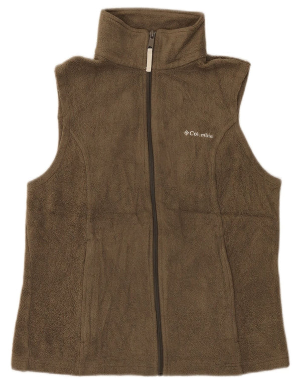 Gilet in pile da donna Columbia UK 14 Poliestere marrone medio