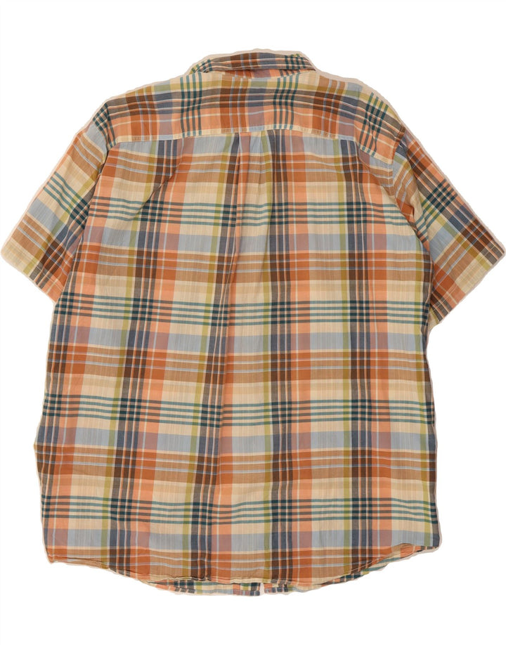 EDDIE BAUER Mens Classic Fit Short Sleeve Shirt 2XL Multicoloured Check Vintage Eddie Bauer and Second-Hand Eddie Bauer from Messina Hembry 