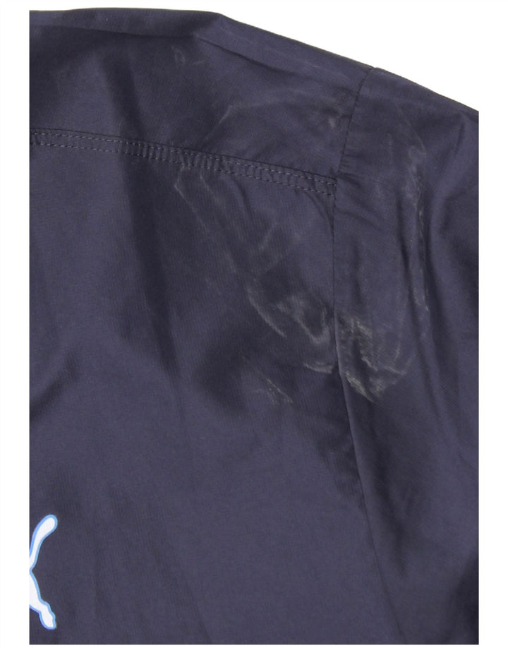 PUMA Mens Tracksuit Top Jacket Medium Navy Blue Polyester