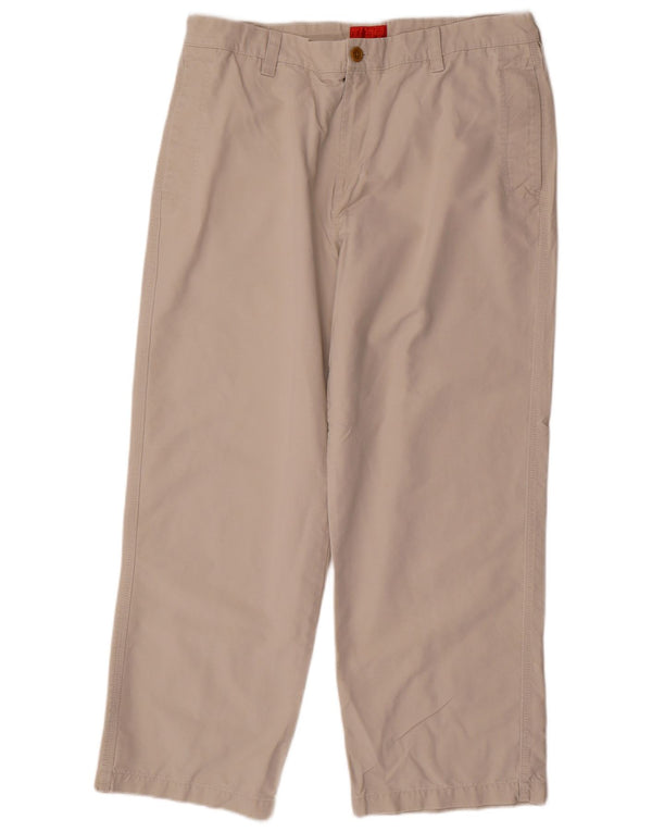 Pantaloni chino dritti da uomo IZOD W38 L30 in cotone beige