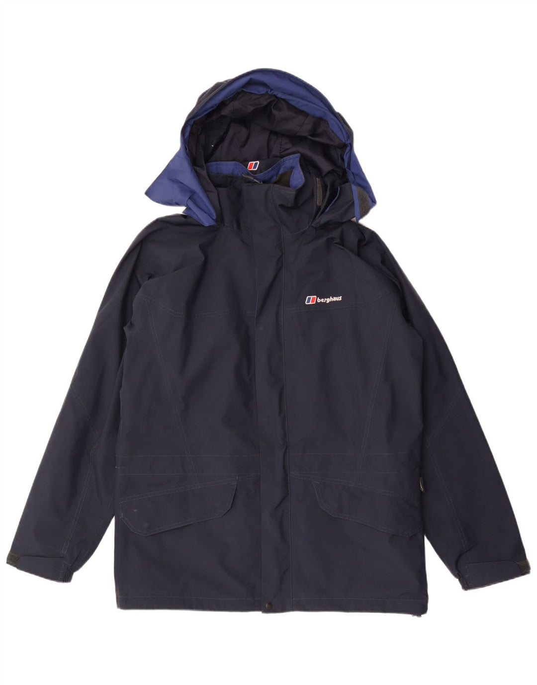 Giacca antipioggia da uomo con cappuccio Berghaus UK 38 medio poliestere blu navy