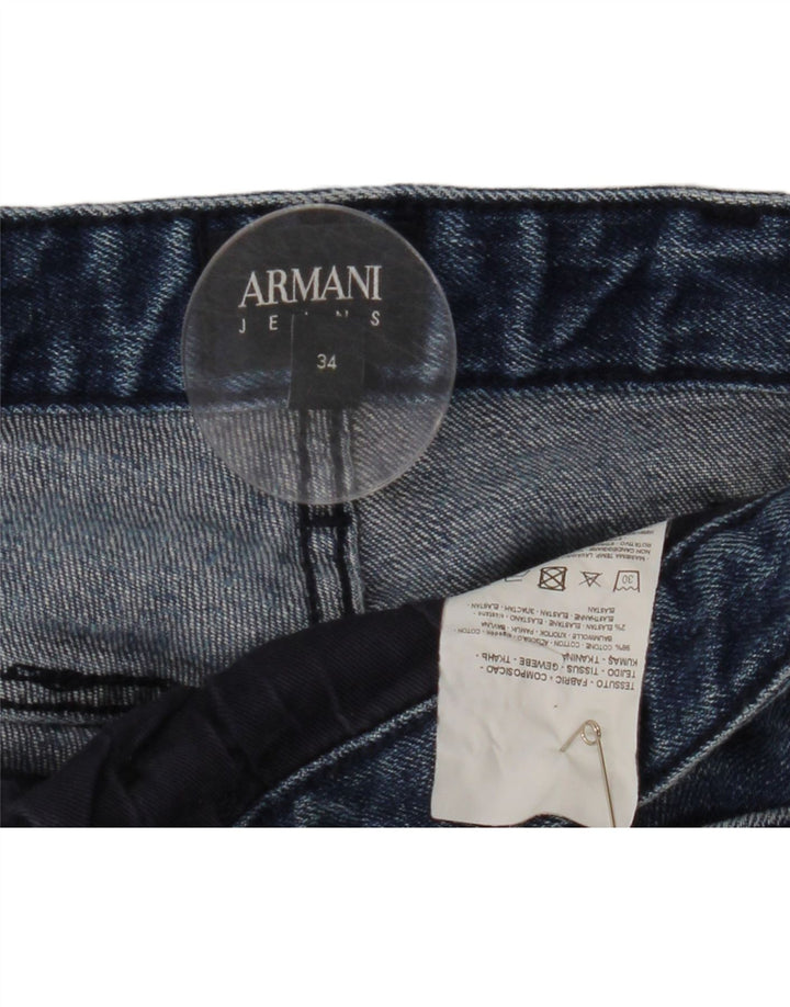 Jeans slim da uomo ARMANI W34 L32 cotone blu
