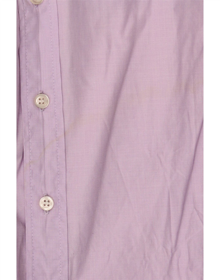 Camicia Blauer Uomo Manica Corta Militare Large Cotone Lilla