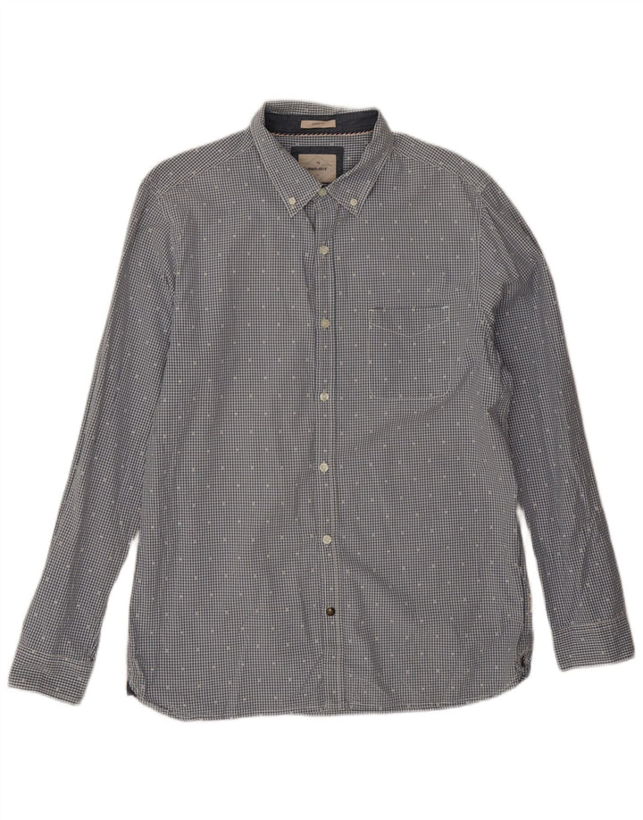 Camicia da uomo dalla vestibilità classica di White Stuff, grande in cotone a quadretti blu