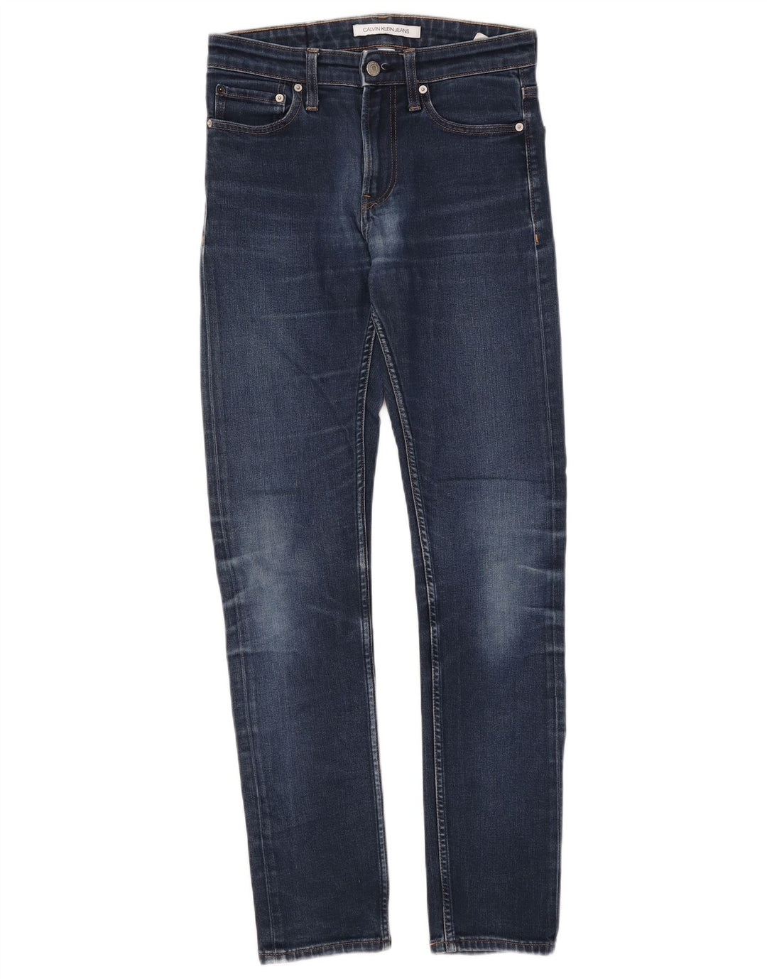 Jeans slim da uomo Calvin Klein W28 L32 cotone blu