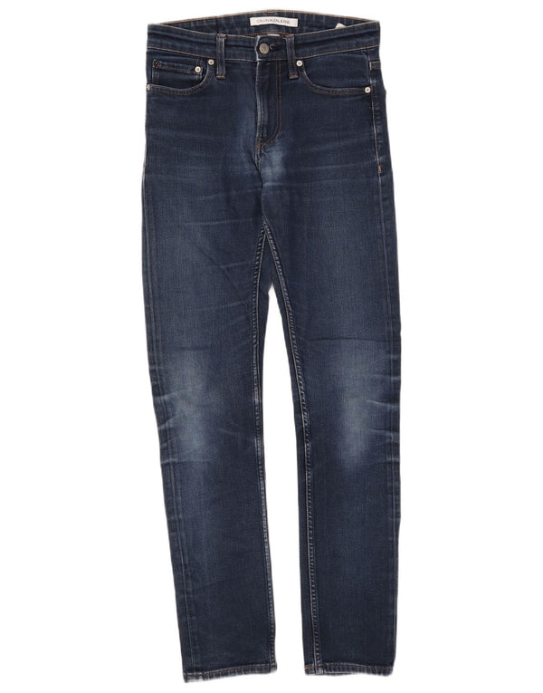 Jeans slim da uomo Calvin Klein W28 L32 cotone blu