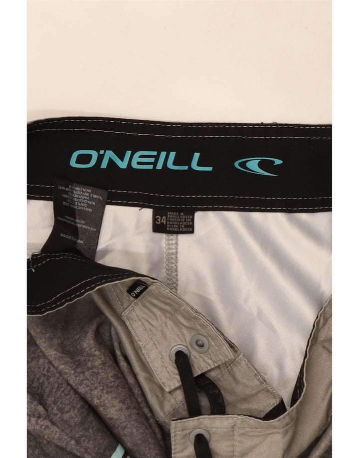 Pantaloncini da bagno da uomo O'Neill, grande spiaggia in poliestere a righe grigie