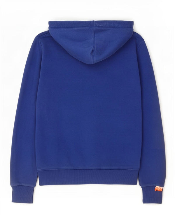 Maglione con cappuccio grafico da uomo Superdry piccolo in cotone blu