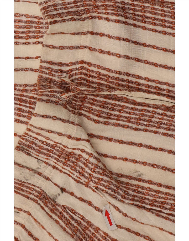 Pantaloncini da donna Marks & Spencer UK 12 Medium W32 Viscosa a righe bianche