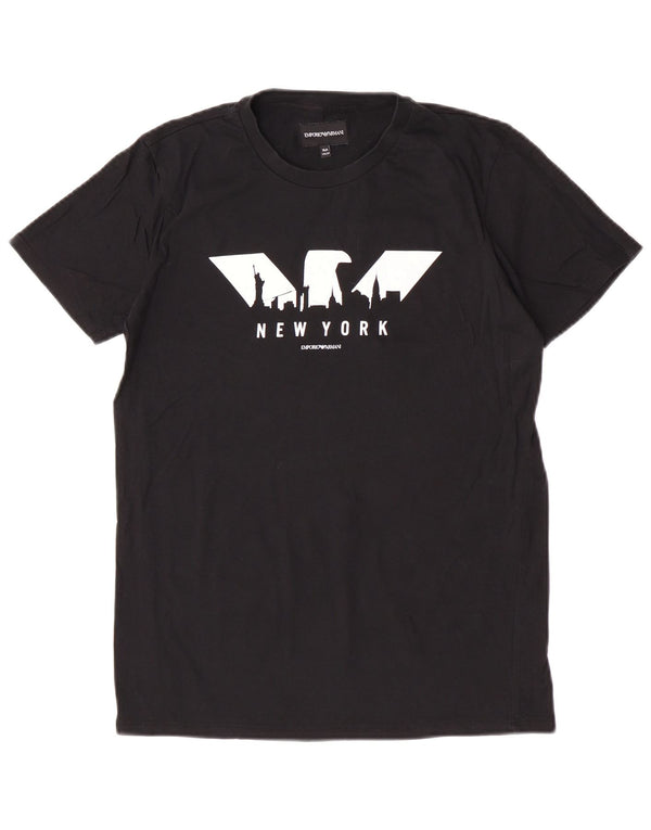 T-shirt grafica da bambino Emporio Armani 15-16 anni Nera
